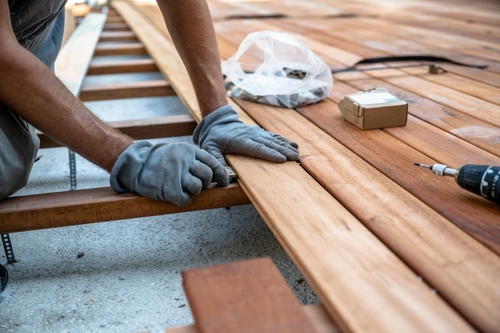 deck being installed